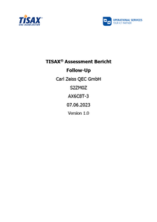 Preview image of TISAX® Assessment Follow Up