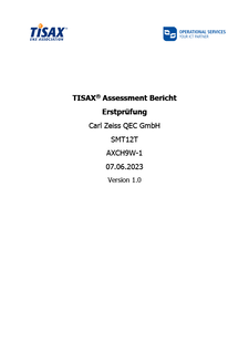 Preview image of TISAX® Assessment Bericht