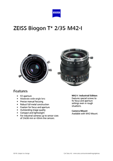 Preview image of ZEISS Biogon T* 2/35 M42-I