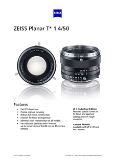 Preview image of ZEISS Planar T* 1.4/50