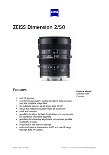 Preview image of ZEISS Dimension 2/50