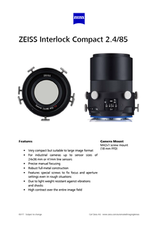 Preview image of ZEISS Interlock Compact 2.4/85