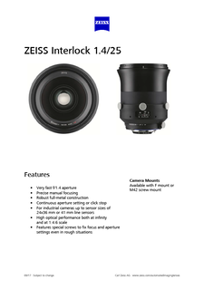 Preview image of ZEISS Interlock 1.4/25