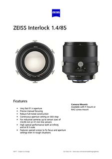 Preview image of ZEISS Interlock 1.4/85